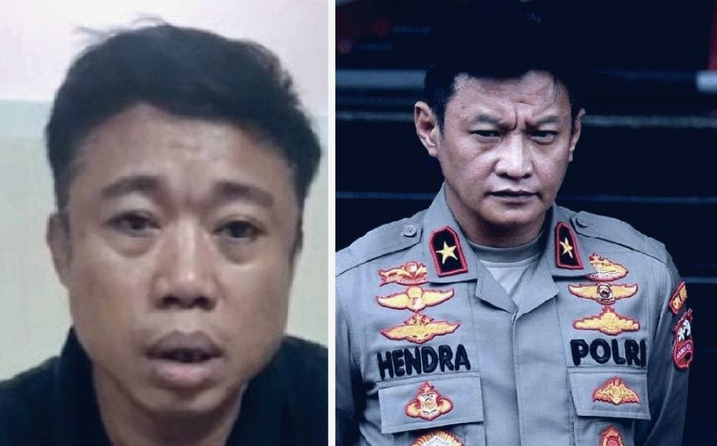 Kolase foto Ismail Bolong (kiri) dan mantan Karo Paminal Divisi Propam Polri Brigjen Hendra Kurniawan (kanan) 