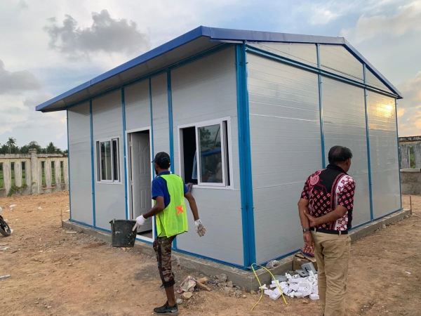 Satgas PRR mencatat pembangunan 110 unit hunian tetap bagi penyintas bencana di Aceh, Sumatera Utara, dan Sumatera Barat telah rampung dibangun, sementara ribuan unit lainnya masih dalam proses pembangunan.( Dok. Satgas PRR/Kemenko Polkam).