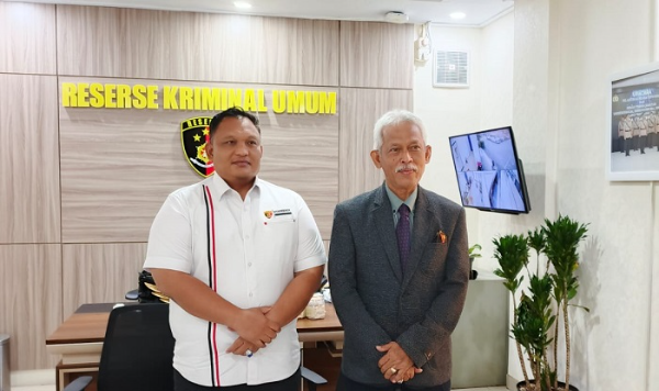 Heru Riyadi bersama Dirkrimum PolDa SulUt, saat hadir memberikan apresiasi terhadap Polda Sulawesi Utara dalam Pengamanan Hari Paskah Nasional, Rabu (8/4/2026).