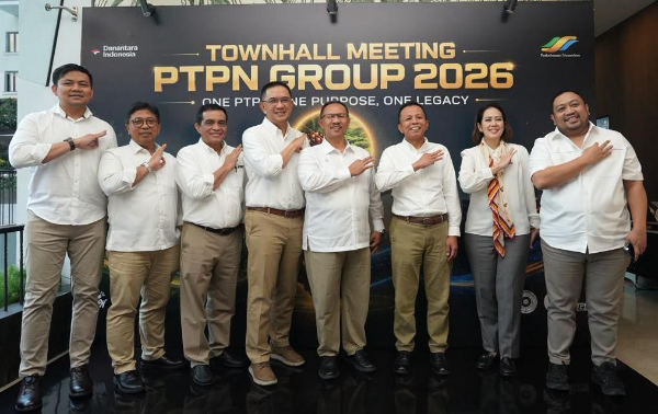 PalmCo meraih penghargaan Excellence in Risk Management, Excellence in Execution Speed, dan Excellence in Cost Effectiveness dalam Town Hall Meeting One PTPN Group 2026.