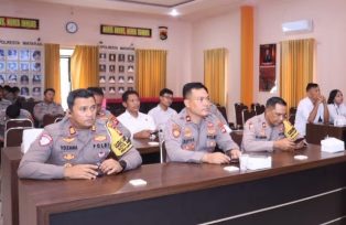 Kapolresta Mataram Ikuti Video Conference Zona Integritas Bersama Mabes Polri