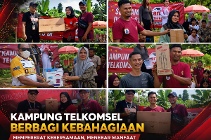 Telkomsel Gelar “Kampung Telkomsel” di Lebak, Senam Sehat dan Turnamen Voli Bertabur Dooprize 