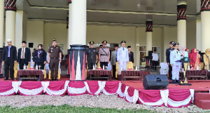 Bupati Padang Lawas Pimpin Upacara Hari Otonomi Daerah 2026